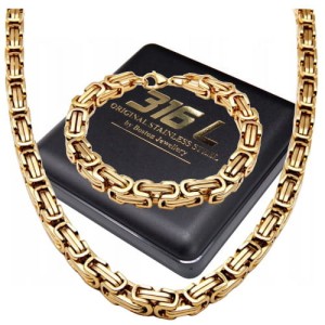 Złoty Łańcuszek z Bransoletką SPLOT KRÓLEWSKI 6MM Boston Jewellery 
