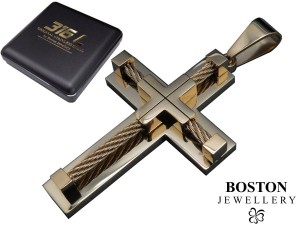 DUŻY KRZYŻ KRZYŻYK ZAWIESZKA NA ŁAŃCUSZEK STAL 316L BOSTON JEWELLERY