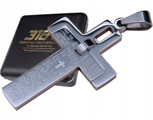 ZŁOTY SREBRNY CZARNY KRZYŻ KRZYŻYK NA ŁAŃCUSZEK