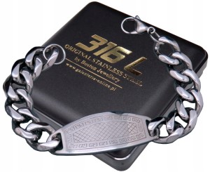 GRUBA SREBRNA BRANSOLETA MĘSKA PANCERKA ORYGINAŁ