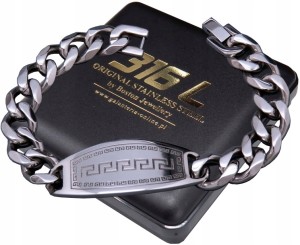 MEGA SZEROKA SREBRNA BRANSOLETA MĘSKA PANCERKA !!