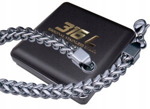 SREBRNA BRANSOLETKA MĘSKA SUPER SPLOT BIZANTYJSKI