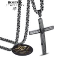 CZARNY-LANCUSZEK-MESKI-+-DUZY-KRZYZYK-CZARNA-STAL-CHIRURGICZNA-316L-4,5-MM-BOSTON-JEWELLERY-1.jpg