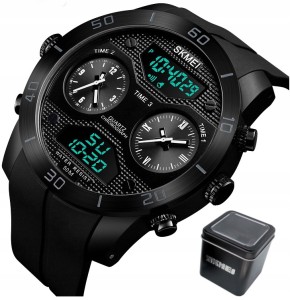 ZEGAREK MĘSKI SKMEI EKSKLUZYWNY MODEL 3 CZASY !!!