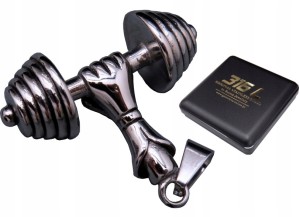 RĘKA Z HANTLĄ ZAWIESZKA NA ŁAŃCUSZEK STAL 316L