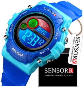 SPORTOWY ZEGAREK DZIECIĘCY DLA CHŁOPCA DLA DZIEWCZYNKI KOLOROWE PODŚWIETLENIE LED SENSORR