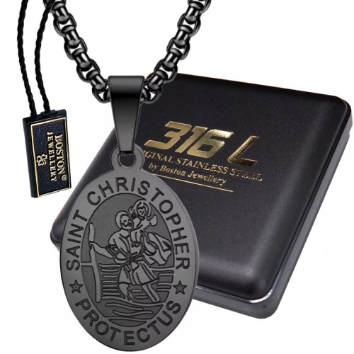 CZARNY-LANCUSZEK-Z-MEDALIKIEM-ZE-SWIETYM-KRZYSZTOFEM-SPLO- KROLEWSKI-60CM- BOSTON-JEWELLERY-3.jpg