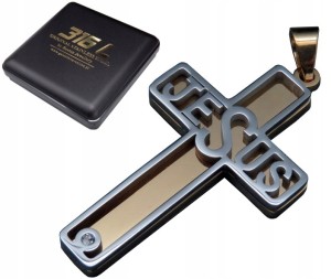 KRZYŻ KRZYŻYK ZAWIESZKA NA ŁAŃCUSZEK STAL 316L !!