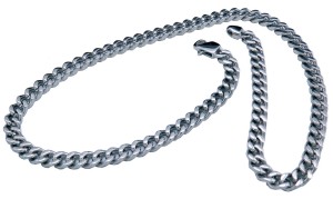 SREBRNY NASZYJNIK ŁAŃCUSZEK NA SZYJĘ STAL 316L HIT