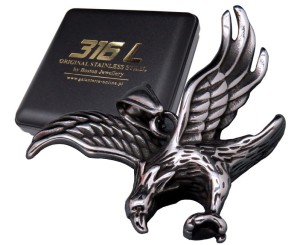 SREBRNY DUŻY ORZEŁ JASTRZĄB NA ŁAŃCUSZEK STAL CHIRURGICZNA 316L