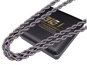 SREBRNY ŁAŃCUSZEK NA SZYJĘ STAL CHIRURGICZNA 316L SPLOT KRÓLEWSKI !!!