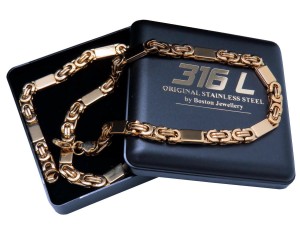 ZŁOTY ŁAŃCUSZEK NA SZYJĘ STAL SZLACHETNA 316L 6mm