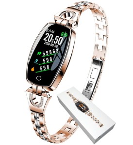 ZEGAREK BRANSOLETKA SMARTWATCH DAMSKI CIŚNIENIOMIERZ TĘTNO KROKOMIERZ SMS ANDROID IOS 