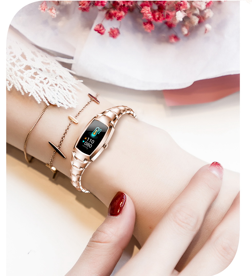 ELEGANCKI ZEGAREK DAMSKI NA BRANSOLECIE SMARTWATCH DO SAMSUNG HUAWEI ...